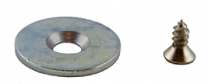 Artic pins metal disc-disco metallo 24mm con vite 50pz